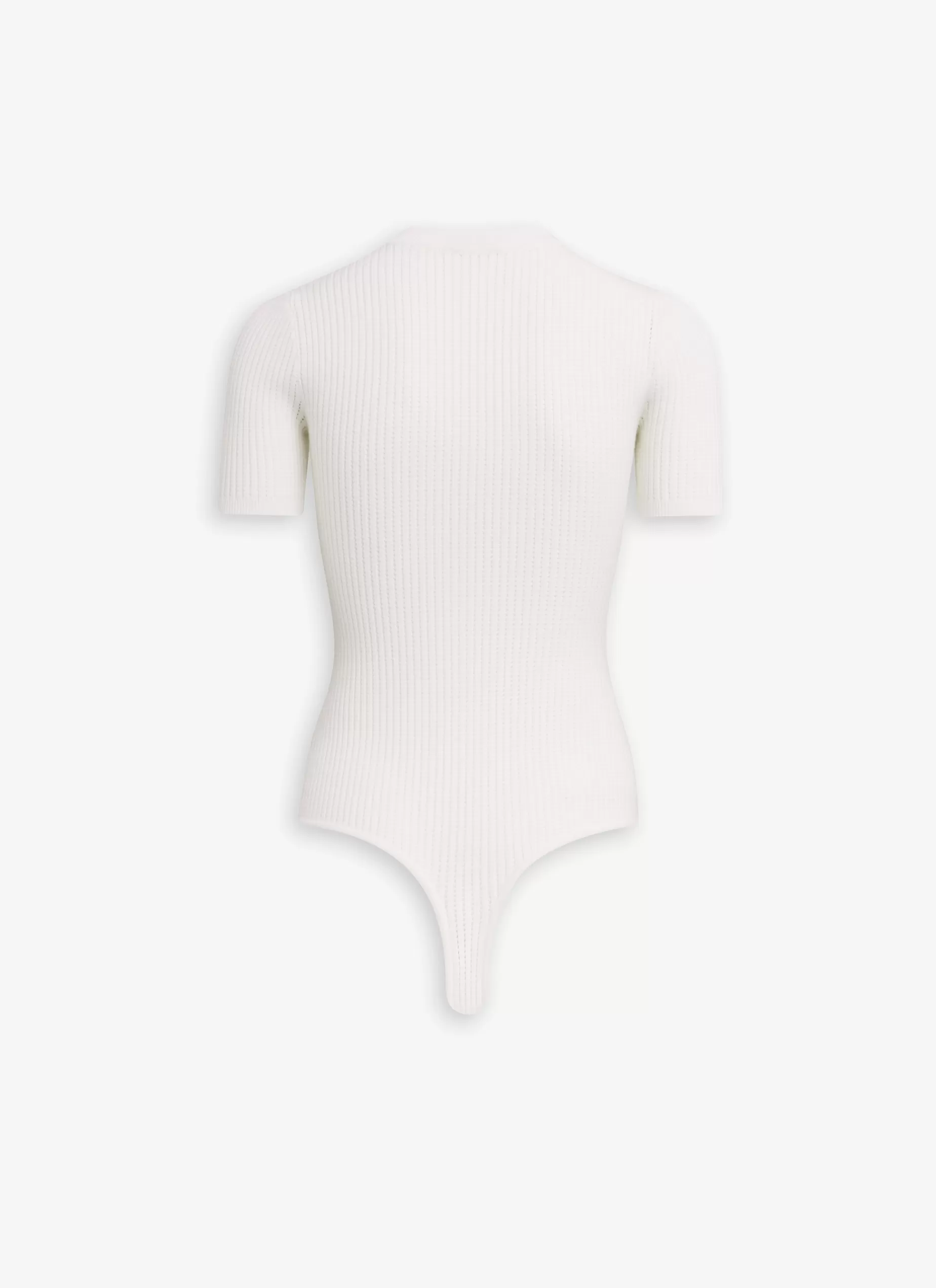 Alaïa KURZARM-BODY AUS TRANSPARENTEM WOLLSTRICK< Bodysuits & Leggings | Strickwaren