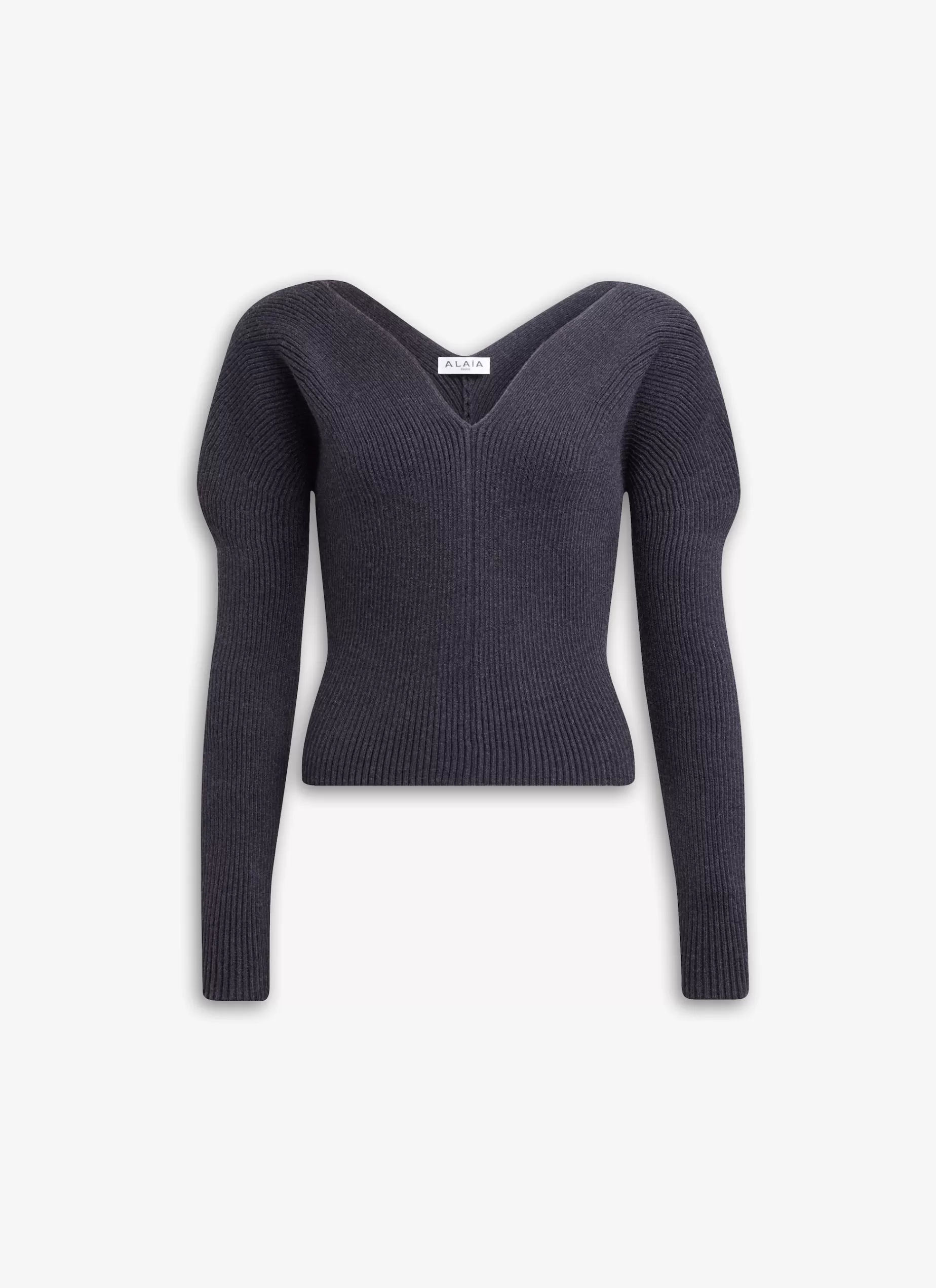 Alaïa STRICKPULLOVER MIT HERZFÖRMIGEM AUSSCHNITT< Strickwaren | Pullover & Cardigans